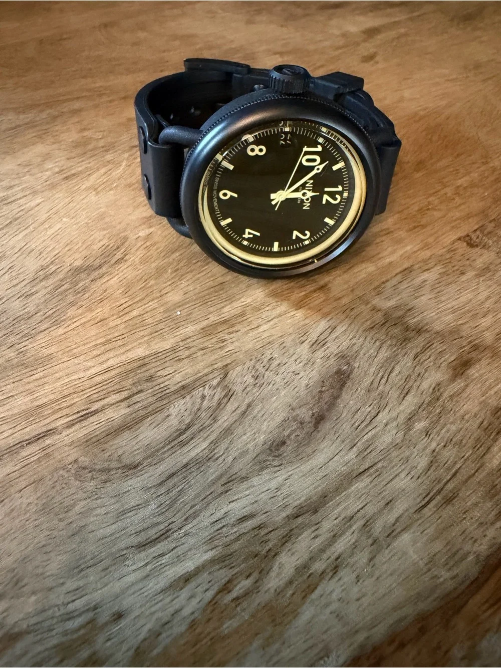 Nixon The October Black Watch with Gold Accents